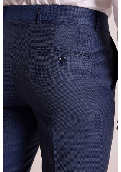 Ysf Erkek Petrol Slim Fit Sivri Yaka Takım Elbise Petrol