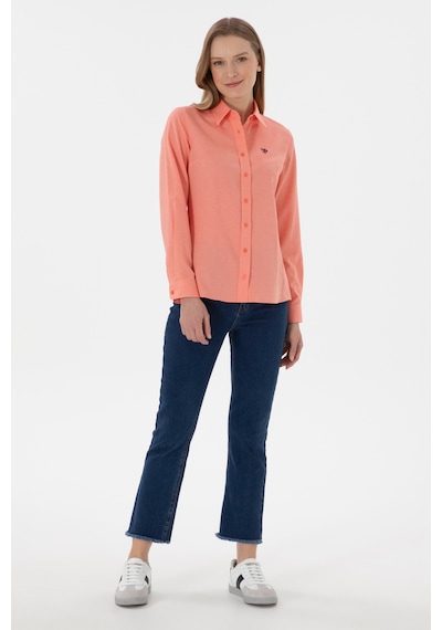 U.s. Polo Assn. Kadın Nar Çiçeği Gömlek Basic 50307726-vr039 Nar Cıcegı