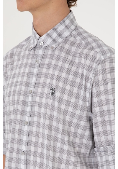 U.s. Polo Assn. Erkek Antrasit Gömlek Desenli 50306290-vr006 Antrasit