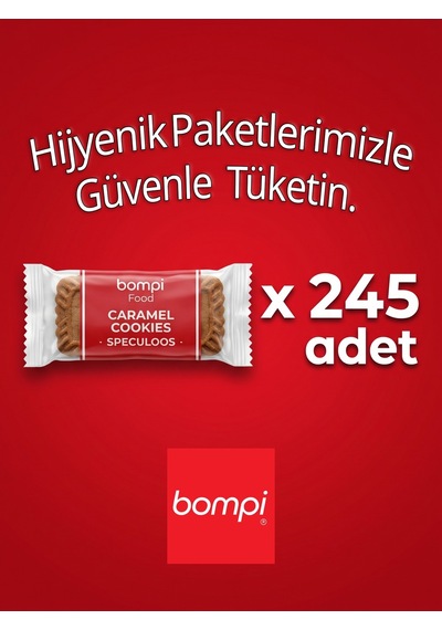 Bompi Karamelli Speculoos Tek Paketli Bisküvi 1300 G 245 Adet