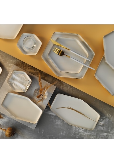 Aryıldız Cara Gold 6 Kişilik 32 Parça Kahvaltı Takımı Çok Renkli