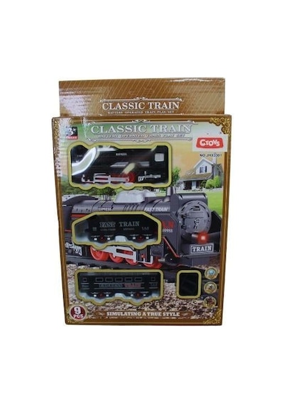 Ctoy Tren Seti 9 Parça Açık Gri