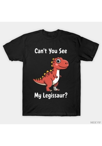 Tarzsokak Efsanevi Tarih Öncesi Sevimli Yaralı Dinozor Legissaur Komik T-shirt Erkekler Kadınlar Için % Çok Renkli