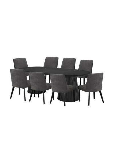 Bohenza Sabit Ahşap Yemek Masası 90x180 Siyah
