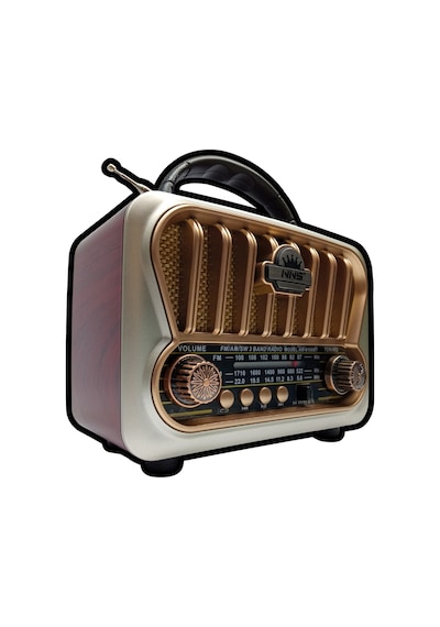 MN6 NS-09 Nostaljik TWS Destekli Ahşap Pilli Radyo