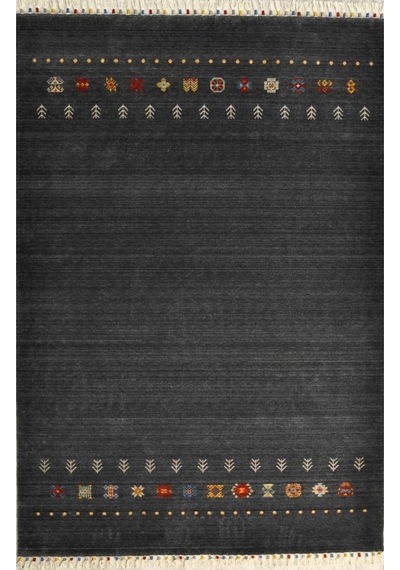 Hoom Rugs Wool Funky 804 Antrasit Klasik Salon Halısı