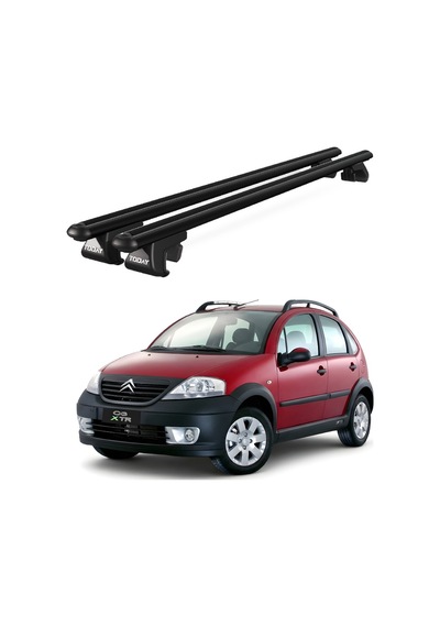 Venüs Citroen C3 Xtr 2004-2008 Uyumlu Siyah Ara Atkı Port Bagaj Tavan Barı