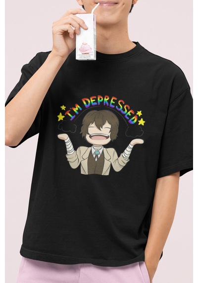 Anime Dazai Depressed Tişört