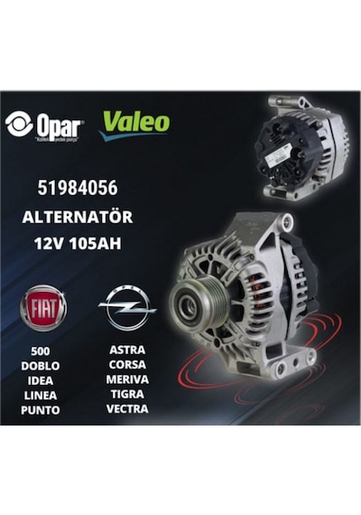 Valeo 12v 105 Amper Opel Vectra B 2.0 Şarj Dinamosu
