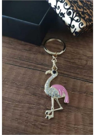 Pembeli Taşlı Flamingo Anahtarlık Hediyelik Anahtarlıkı Çanta Aksesuarı Allı Turna Anahtarlık