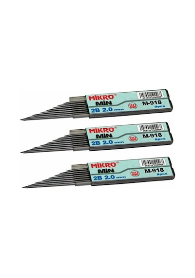 Kalem Ucu 2.0Mm 2B Mikro 2B Kalem Ucu 2Mm Siyah 3 Adet