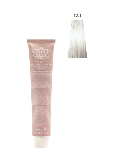 Nook Virgin Color Profesyonel Saç Boyası 100ml-süper Açıcı Küllü Sarı/buz Platin 12.1-super Gümüş Platın