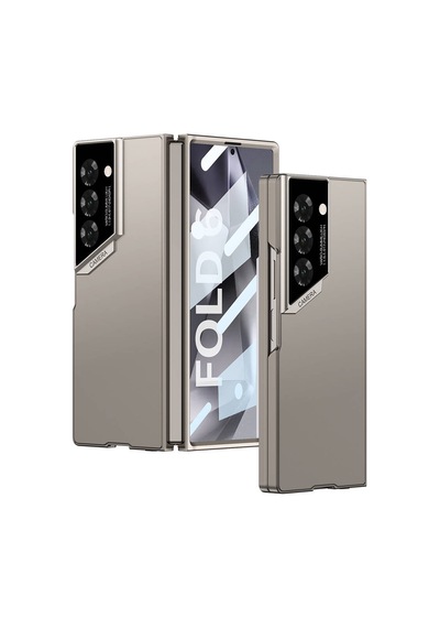 Samsung Uyumlu Galaxy Z Fold 6 Kılıf Ultra İnce Kamera Korumalı Sert Rubber Cherena 3. Seri Procase Kılıf Siyah
