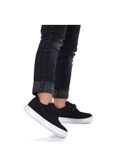 Kiko Kids Richie Cırtlı Günlük Erkek Çocuk Casual Ayakkabı Siyah Siyah