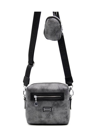 Silver & Polo Silver Polo Kadın Çapraz Çanta 1038 Gümüş-siyah