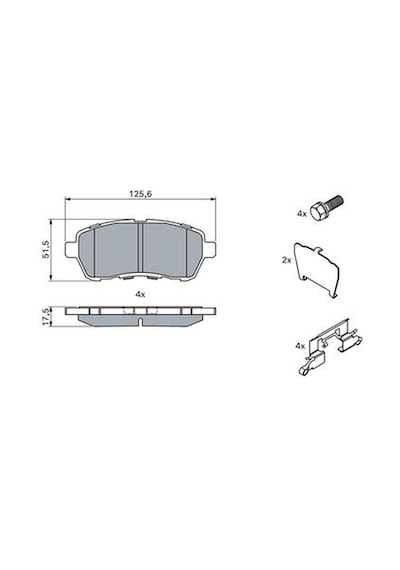 Mazda 2 1.5 2007-2023 Bosch Ön Balata Netpar24675