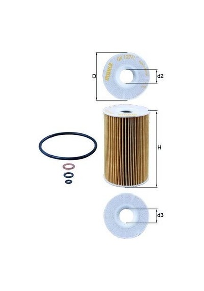 Mahle Ox127.1d Yağ Filtresi Bmw M40 M43 M44 E30 E36 E46 E34 11421716192 -