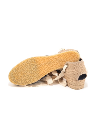 Star Tombis Gerçek Elişi Hasır Jüt Bileğe Bağlı Ipli Günlük Kadın Espadril Handmade Lacivert