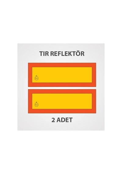Tır Arka İşaret Reflektörü Metal Sac 2 Adet Set Kırmızı Sarı Reflektif Levha Evimdeyokyok