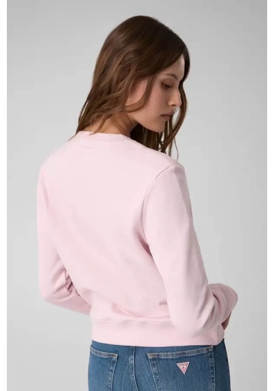 Guess Logo Baskılı Pembe Kadın Sweatshirt W6yq19k4778-a62h
