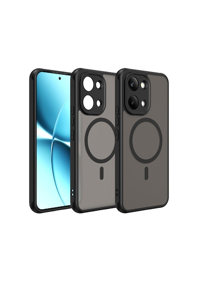 Teleplus Xiaomi Poco X8 Pro Max Kılıf Lunex Mat Manyetik Araç Tutucu Kapak Siyah