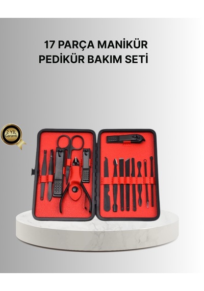Şık - 357 - Kutu Tasarımlı 17 Parça Manikür Pedikür Seti Dalı - Csmo-tex - Ve Hijyenik