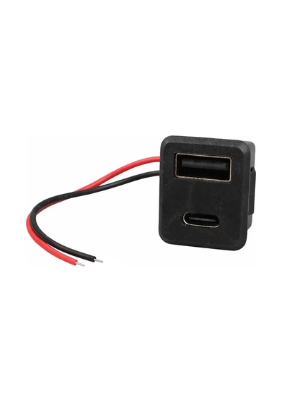 Ayt Ic-266t-4 Pano Tip Kare Type-c + Ucb Şarj Soketi Bağlantı Modülü Oto Araç Tır Otobüs Uyumlu