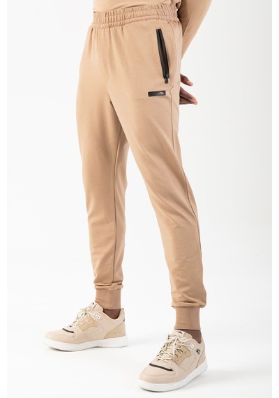 Maraton Sportswear Regular Erkek Ribana Paça Basic Açık Vizon Eşofman Altı 18102-açık Vizon Açık Vizon