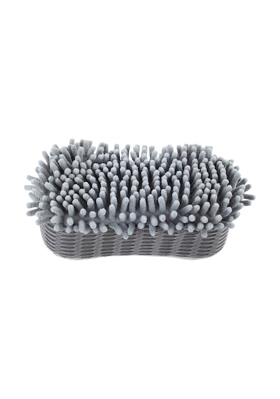 Çift Taraflı Mikrofiber Şönil Tüylü Araba Oto Yıkama Kurulama Temizlik Süngeri 23x12x6cm Gri Oto Aksesuarcım