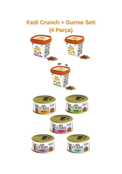 Pawleno Kedi Crunch + Gurme Seti 4 Parça