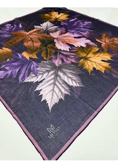 Mono Scarfs Soft Pamuk Eşarp-90 X 90 -06109 Mor
