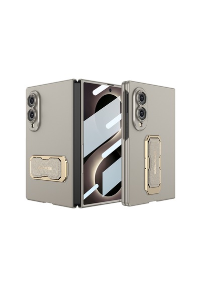 Galaxy Uyumlu Z Fold 8 Kılıf Pazarplus Kıpta Kpt-03 Sert Pc Kılıf Titanyum