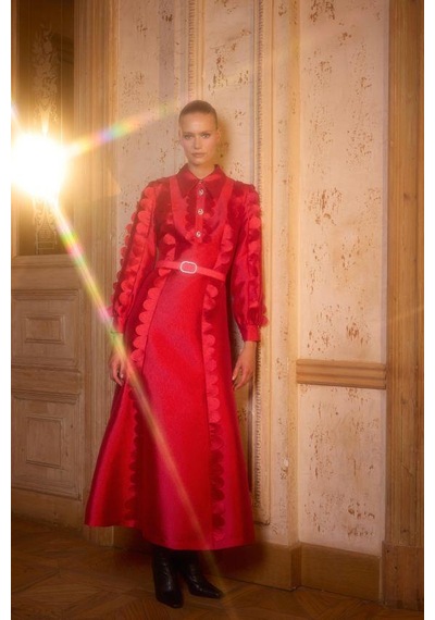 Senna Carter Dress Kırmızı Kırmızı