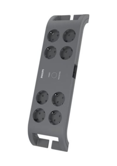 Philips SPN3080B/10 900J 8'li Grup Priz 2 Metre Siyah