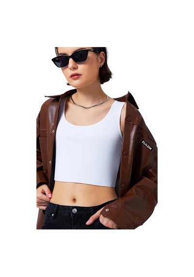 Elilom Göğüs Gizleyici Korse Unisex Jinekomasti Ve Tomboy İçin Düz Silüet Atlet Beyaz
