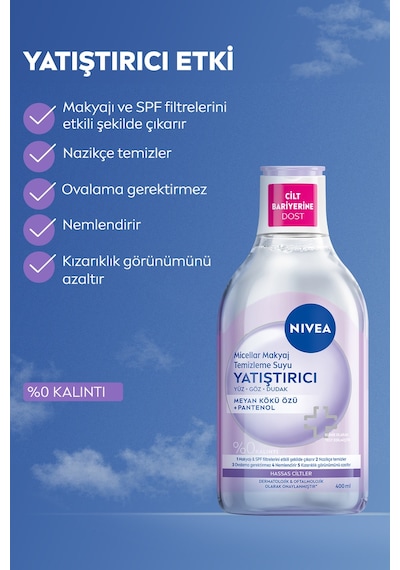 Nivea Micellar Makyaj Temizleme Suyu Hassas Ciltler 400 Ml 2 Adet