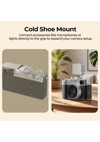 Freewell Fuji X100vı Thumb Grip With Cold Shoe Mount Gri