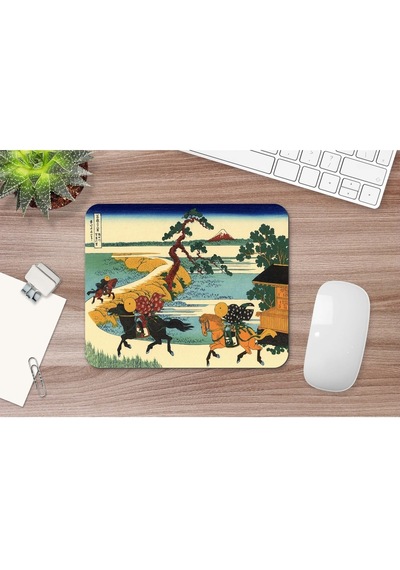 Hokusai Village Of Sekiya At Sumida River 17 X 21 Cm Mouse Pad Mousepad