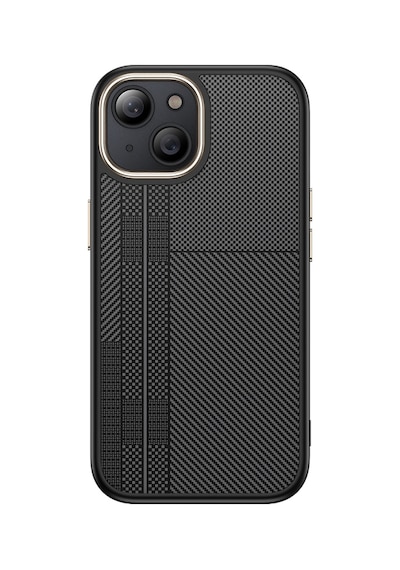 Nihcase Apple Uyumlu iPhone 15 Plus Kılıf M-safe Manyetik Şarj Karbon Fiber Görünüm Antina Kapak