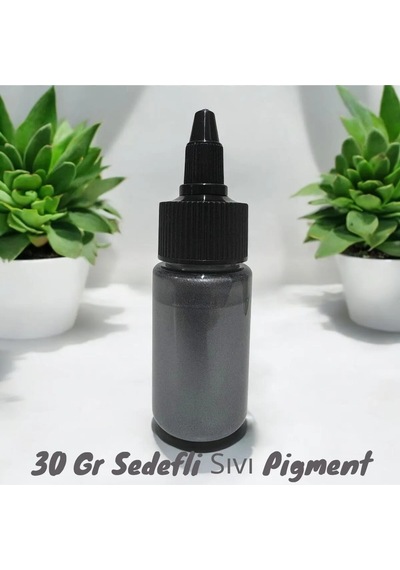 Epoksi Bazlı Gri Parlak Sıvı Sedefli Pigment 30 Gr Hobi,sanat,ahşap,magnet
