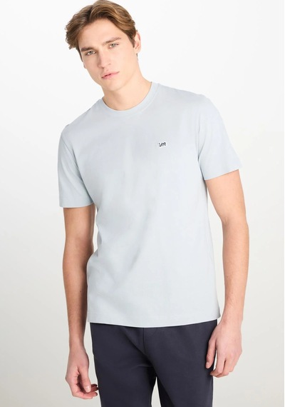 Regular Fit Patch Logo T-shirt Concrete Gray Renkli