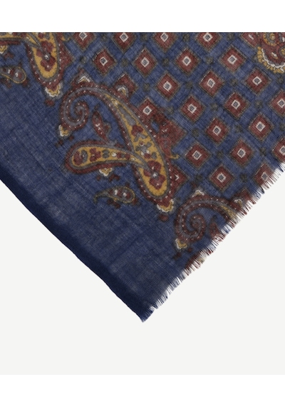 Yargıcı Desenli Maskülen Şal 26kesl1012x 004 Lacivert