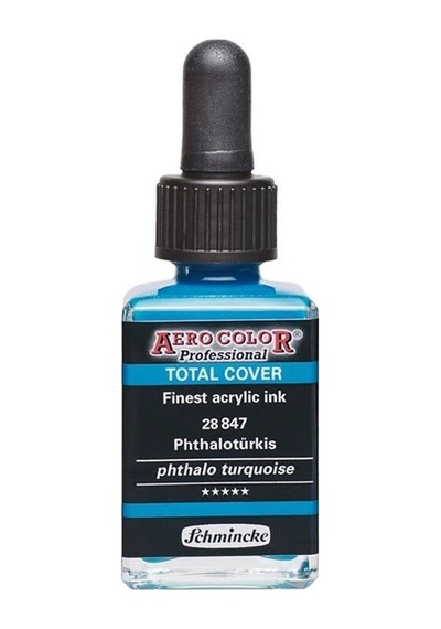 Schmincke Aero Color Akrilik Mürekkep 28 Ml. 847 Phthalo Turquoise Diğer