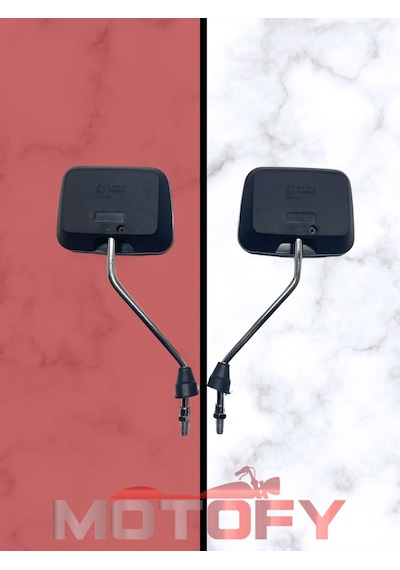 Klasik Model Kare Retro Motosiklet Aynası 10 Mm