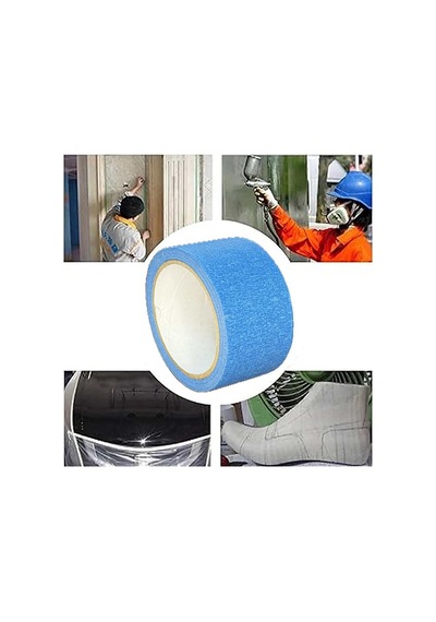 Renkli Maskeleme Kağıt Bant Boya Bandı 50mmx20mt Mavi Bant Marketim