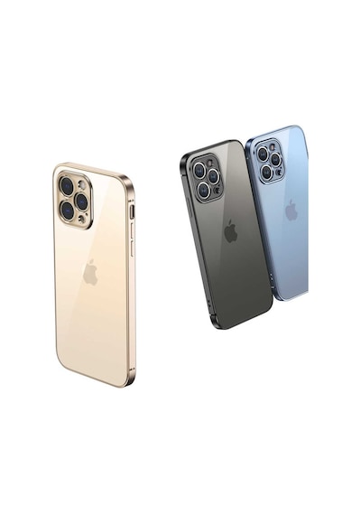 Apple Uyumlu  iPhone 13 Kilif Lens Korumali Renkli Arkasi Seffaf Kapak 490210550