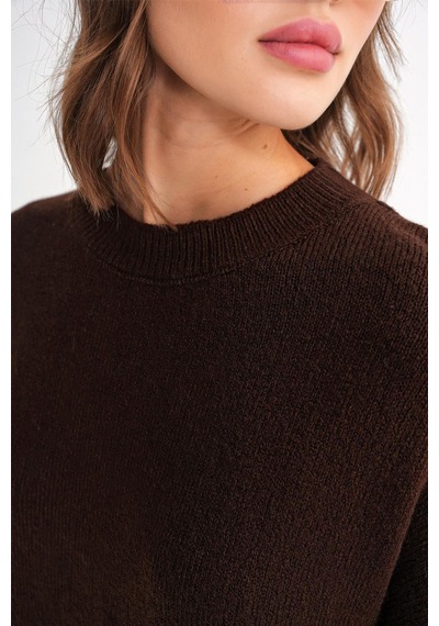 Hiccup Mixray Oversize Triko Kazak Kahverengi