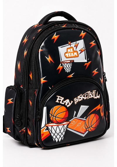 Basketbol Basketball Anaokulu Sırt Çantası 24158 32x28x12 Cm Çocuk Okul Öncesi Kreş Çantası Çok Renkli