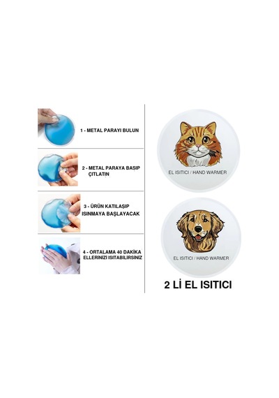 Sıa 2 Adet Kedi Ve Köpek Cep Sobası,el Isıtıcı,sıcak Su Torbası Pvc 10x9,5cm Çok Renkli