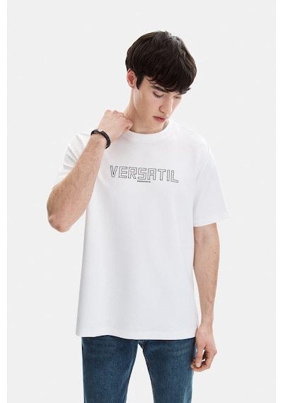 Back And Bond Beyaz Regular Fit Bisiklet Yaka Tişört Çok Renkli